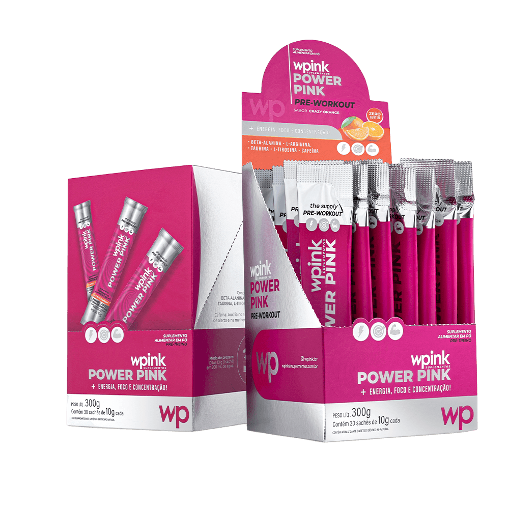 power pink de laranja - pré-treino - 300g - wp - foto 5